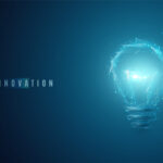 Law Firm Innovation. Lightbulb and the word innovation.